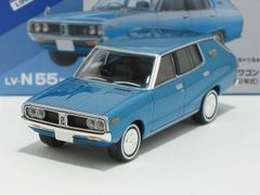 日産 スカイライン ワゴン 1800 スポーティGL（青）72年式 LV-N55b【トミーテック社1/64ミニカー】【トミカの時】