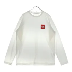 THE NORTH FACE (ザノースフェイス) SQUARE LOGO L/S TEE 胸スクエアロゴプリントTシャツ 長袖クルーネックカットソー ホワイト NT81816Z