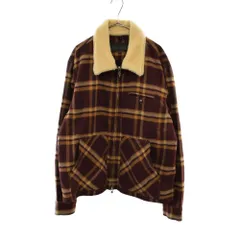 CHROME HEARTS (クロムハーツ) Boa Jacket ボアジャケット ジップブルゾン チェック ダガージップ クロスボールボタン バーガンディのサムネイル