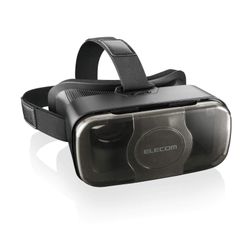 【在庫処分】眼鏡対応 スマートフォン対応 目幅調節可能 ブラック VRグラス VRゴーグル VRG-S01BK エレコム
