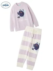 【新品】【LAV ドラキー】gelato pique ジェラート ピケ 【ドラゴンクエスト】レディース ベビモコプルオーバー&ボーダーロングパンツセット