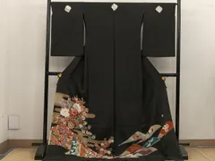 ブラックフライデー　振袖　仮絵羽　正絹❤️極美品❤️作家物　落款入　ハイカラ 爆買 未仕立て 振袖 22点セット「Beatiful Japan ブルー×黒 鳳凰