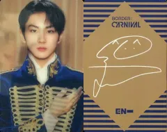 【中古】コレクションカード(男性) ENHYPEN/ジョンウォン(JUNGWON)/裏面印刷サイン入り/CD「BORDER ： CARNIVAL(UP ver.)」封入特典レンチキュラーカード