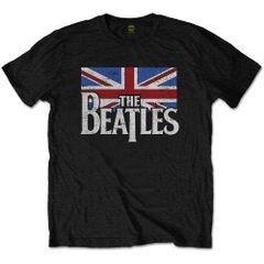 ザ・ビートルズ【The Beatles】ユニオンジャックロゴ Tシャツ バンドT ユニセックス [並行輸入品]　ブラック　Lサイズ
