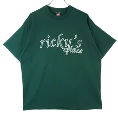 90sUSA製フルーツオブザルームFruit of The Loom BEST半袖ＴシャツRicky's place深緑グリーンvintageヴィンテージ40206