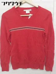 ◇ NIKE GOLF ナイキ Vネック 長袖 ニット サイズM レッド レディース  【1112030011860】