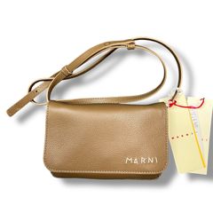 国内正規 参考上代132000円 未使用品 MARNI エンボスカーフレザーショルダーバッグ 鞄 マルニ  PHMI0023U0 ブラウン 92876A0