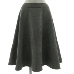 インディヴィ INDIVI スカート 127-79015 フレア ミディ丈 日本製 千鳥格子 ブラック 黒 ホワイト 白 40