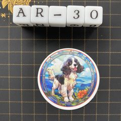 방수 스티커 캐벌리아 스테인드 글라스 풍 개 AR-30