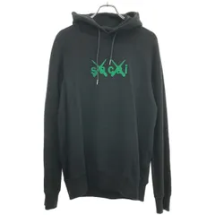 SACAI × KAWS フロッキー ロゴ スウェット パーカー サイズ1 S