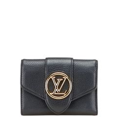 ルイ ヴィトン ポルトフォイユ ポンヌフ コンパクト M80300 ノワール ブラック レザー レディース LOUIS VUITTON【228-21323】