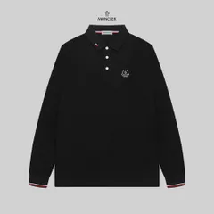 【本日限定特価】MONCLER メンズ ポロシャツ ロゴ入り カラー展開 ブラック/ホワイト/ネイビー M-3XL [本日特価|新品未使用品]