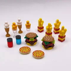 レゴ 互換 食べ物 ★ハッピーセット★ ハンバーガー ピザ フライドポテト パフェ