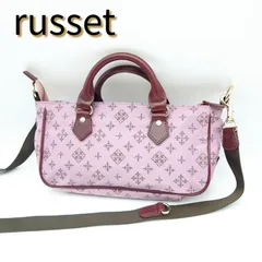 【美品】russet ラシット 2Way ミニショルダーバッグ ハンドバッグ ナイロン ピンク