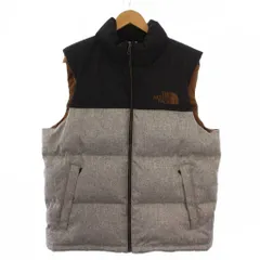 ザノースフェイス THE NORTH FACE ダウンベスト ジャケット ジップアップ ロゴ刺繍 L グレー NF0A35EA /BM
