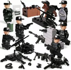 ブロックのおもちゃ レゴ互換 ミリタリーミニフィグ【アメリカ警察特殊部隊】 01