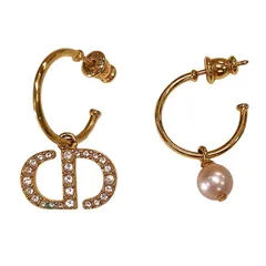 クリスチャンディオール ピアス PETIT CD ゴールド パール【AFI19】