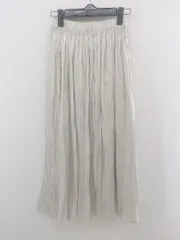◇ COLZA Honys ウエストゴム シャイニー ロング ギャザー スカート サイズ S オフホワイト レディース E  【1303200000887】