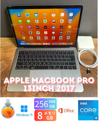 ［美品/新品バッテリー］Apple MacBook Pro 13inch 2017/Core i5 2.3GHz/8GB/SSD256GB/Windows11/Office 2021/381