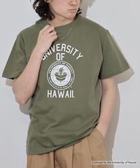 HAWAII ハワイ 半袖 College T-Shirt カレッジ Tシャツ 5.6oz ダブルステッチ メンズ レディース ロゴ アメカジ スポーツ ブランド