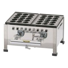 業務用たこ焼器 18穴2連 大玉 LP（プロパン）ガス用 - メルカリ