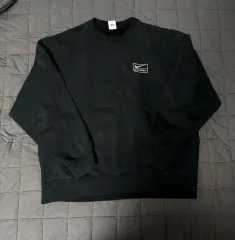 (セット) Nike(ナイキ） STUSSY(ステューシー) NRG フリース クルーネック パーカー セットアップ 黒