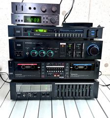 PIONEER パイオニア オーディオ機器 ラフィックイコライザー SG-120 /CT-Y77W/ A-Y55/  F-Y77  /DT-14 /MA-14 カセットデッキ アンプ ＡM ＦMチューナー オーディオタイマー ミキシング コンポ 現状品