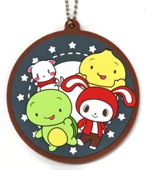 【中古】キーホルダー ぜんいち＆マイッキー＆キャリーちゃん＆バナナくん/ネイビー ラバーコースターチャーム 「一番くじ まいぜんシスターズ」 E賞