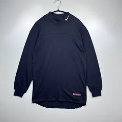 NIKE 90s old one point moc neck ls tee tshirt ナイキ 99年 モックネック 長袖Tシャツ ロンT L black ブラック ハイネック vintage y2k