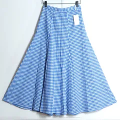 【新品タグ付！】SM2 サマンサモスモス★ギンガムチェックロングスカート サイズフリー ブルー×ホワイト系 z13157