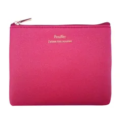 ☆ PINK ☆ プーフェポーチ ポーチ 小さめ ミニポーチ 小物入れ コスメポーチ マルチケース 化粧ポーチ マルチポーチ アクセサリーポーチ ポケットティッシュケース 財布 小銭入れ コインケース おしゃれ フェイク レザー ギフト 母の日 バレンタイン