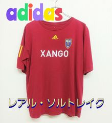 adidas　アディダス　赤　Ｔシャツ　XL？(薄いけど)　コットン100％　古着