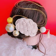 組紐☆マジェステ☆水引☆成人式髪飾り☆卒業式髪飾り☆お祭り髪飾り☆夏祭り☆よさこい☆御神輿☆だんじり☆結婚式髪飾り☆白無垢ヘア☆袴ヘア☆プラスアレンジ☆