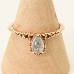 アガット サークル リング K18 ダイヤモンド ローズカット/24-4321  