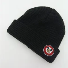 MOUSSY Disney ディズニー ニット帽 ニットキャップ ロールキャップ フィッシャーマンキャップ ワッペン ミッキーマウス アクリル ブラック 黒 防寒 秋 冬 カジュアル おしゃれ メンズ レディース ユニセックス 男女兼用 HB56-14