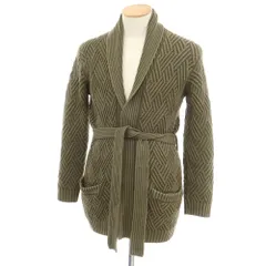 【中古】ラルディーニ LARDINI ミドルゲージ ウール ショールカラー カーディガン オリーブ【サイズ44】【メンズ】のサムネイル