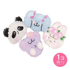 アニマルフェイスプレートピンバッジ／１個売り／サン宝石