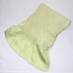 帯揚げ　黄緑　中抜き絞り　汚れあり　195