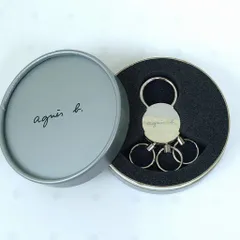 【早い者勝ち】美品【アニエスベー】キーリング 箱付き 黒にシルバー 希少 2025年最新】Agnes b レディース キーホルダー・キーリングの