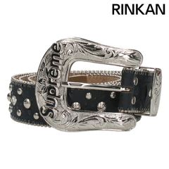 シュプリーム ×ビービーサイモン b.b.simon　  24AW  b.b. Simon Studded Ranger Belt スタッズレザーベルト メンズ XL