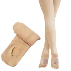 キッズ バレエタイツ 足裏穴あきタイプ 80デニール 女の子 ジュニア 練習用 レッスンタイツ コンバーチブル 発表会 子供用 ダンス ストレッチ  黒 白 va-011