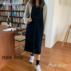 デニム サロペット スカート レディース 大きいサイズ 体型カバー サスペンダー マキシ丈 重ね着 ジャンパー オールインワン ワンピース 秋 新作 30代 綿 通勤