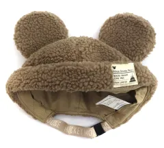 【中古】衣類 ミッキーマウス ボア製キャップ ベージュ×ホワイト 「ディズニー」 東京ディズニーリゾート限定