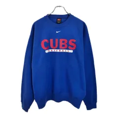 00年代 NIKE ナイキ MLB シカゴ・カブス スウェット プロチーム メジャーリーグ スポーツ ブルー(メンズ L)中古 古着 U6328