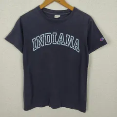 Champion チャンピオン Tシャツ カレッジロゴ INDIANA ネイビー Lサイズ レディース 古着 アメカジ