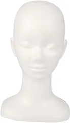 【在庫処分】DeeRace 発泡スチロール マネキン ヘッド、ヘア メガネ帽子ディスプレイ ホルダー、マネキン ヘッド、ヘアピース スタンド、理髪店、ヘッドフォン、、ヘアピース、ジュエリー用, スタイル a