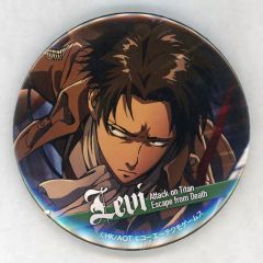 [Used] Badge/Pin [Single Item]Levi Ackerman Large button badge "3DS software"Attack Titan~Escape from the Brink of Death~ Treasure Box - Included Bonus
