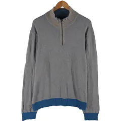 古着 カルバンクライン Calvin klein コットンニットハーフジップセーター メンズXL相当/eaa501706