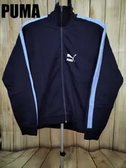 90s old PUMA トラックジャケット 在原みゆ紀 水色 希少 y2k 美品】y2k/在原みゆ紀/adidas/トラックジャケット/刺繍ロゴ/L
