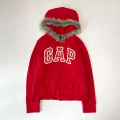 Gap ジップアップ　ファーパーカー　ファー　y2k パーカー　ギャップ OLD GAP 00s ファー パーカー y2k グランジ ギャル - メルカリ